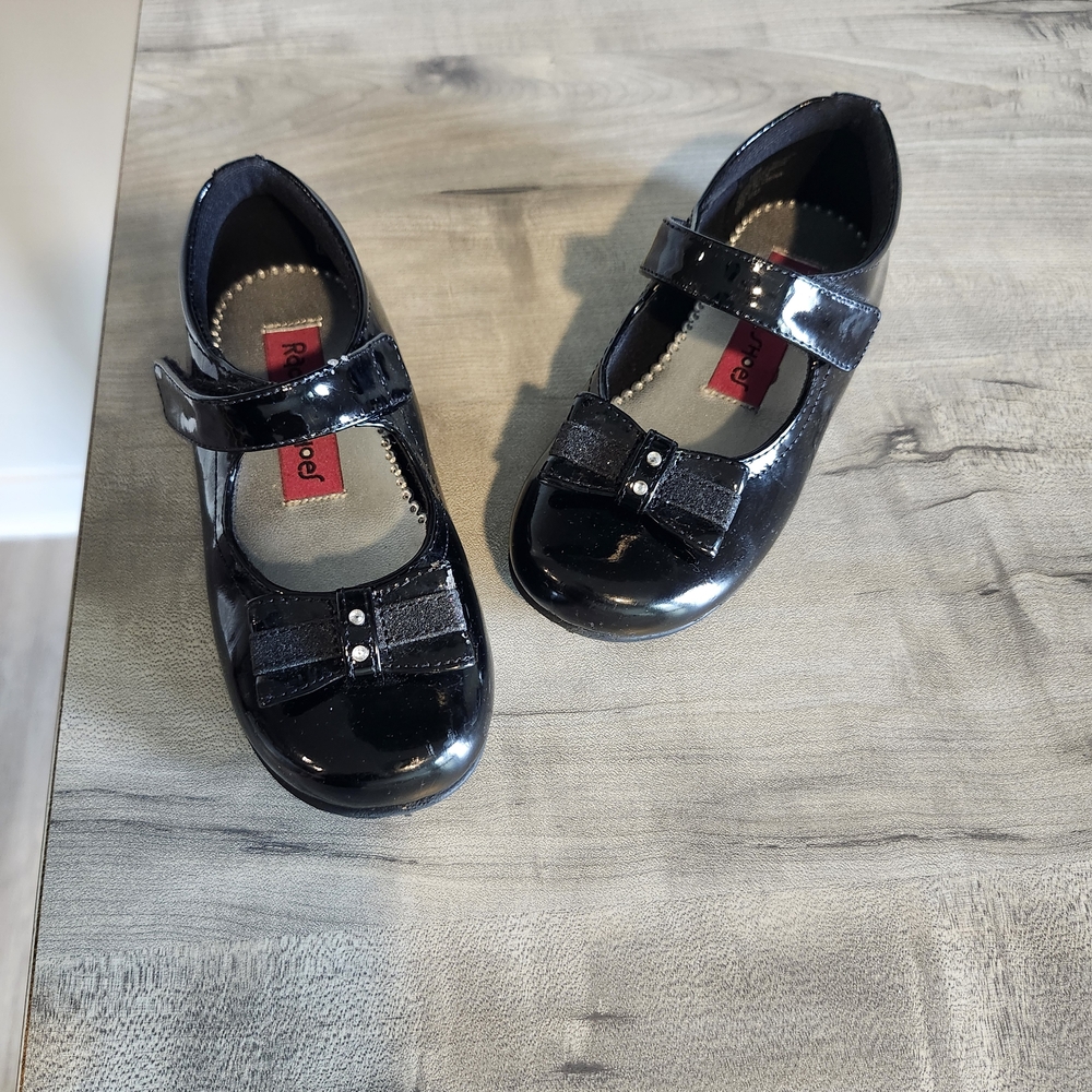 Rachel Shoes Black Dress Shoes with Bow